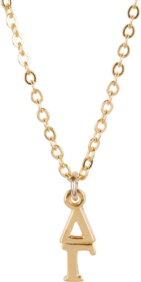 Delta Gamma 22 K Yellow Gold Plated Lavaliere Necklace ON SALE SALE