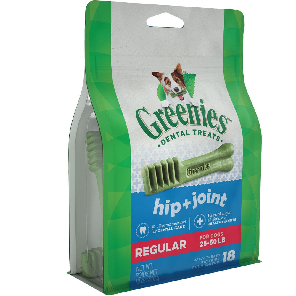 GREENIES Hip & Joint Care Canine Dental Chews REGULAR 18oz (18 Chews)