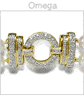 Omega Clasp a 18K Gold and Diamond Clasp