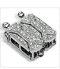 Double X 18K White Gold Clasp