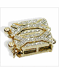 Double X 18K Yellow Gold Clasp