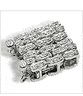 Brick Style 18K White Gold Clasp