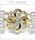 Pin Wheel Clasp a 18K Gold and Diamond Clasp