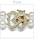 Point Clasp a 18K Gold and Diamond Clasp