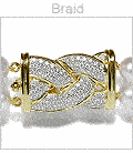 Braid Clasp a 18K Gold and Diamond Clasp