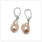 11 x 12mm Pink Freshwater Pearl Dangle Earrings