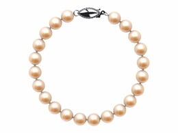 6.5 x 7mm Peach Freshwater Pearl Bracelet