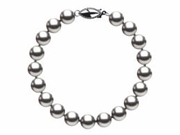 7.5 x 8mm Grey Freshwater Pearl Bracelet