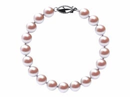 7.5 x 8mm Lavender Freshwater Pearl Bracelet
