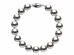 8.5 x 9mm Grey Freshwater Pearl Bracelet