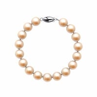 8.5 x 9mm Peach Freshwater Pearl Bracelet