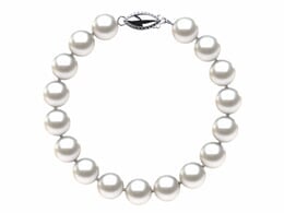 8.5 x 9mm White Freshwater Pearl Bracelet