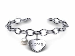 Japanese Akoya Pearl Heart Love Bracelet