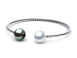 South Sea Pearl Twisted Bangle Bracelet