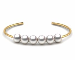 Pearl Cuff Bracelet 6 Pearls