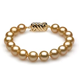 9mm to 10mm Golden South Sea Bracelet