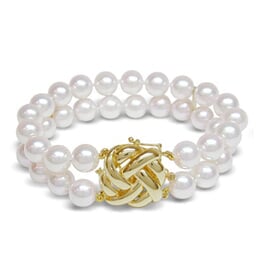 Double Strand Japanese Akoya Cultured Pearl Bracelets