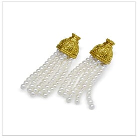 Greek I a Byzantine Style Tassel Freshwater Cultured Pearl Earring