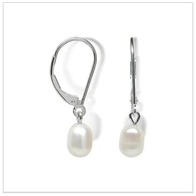 Oval Dangle a Biwa Freshwater Cultured Pearl Earring