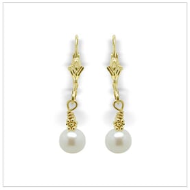 Pebbles a Freshwater Dangle Pearl Lever Back Earring