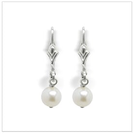 Pebbles a Freshwater Dangle Pearl Lever Back Earring