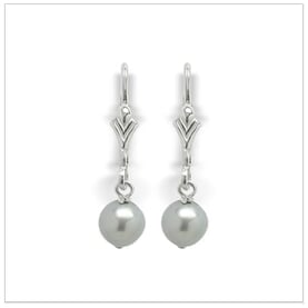 Pebbles a Freshwater Dangle Pearl Lever Back Earring