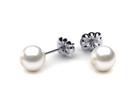 Freshwater White Pearl Earrings
