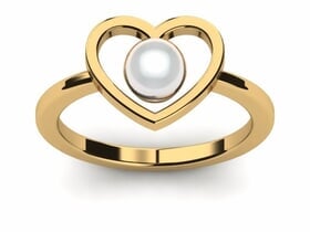 Pearl Heart Ring
