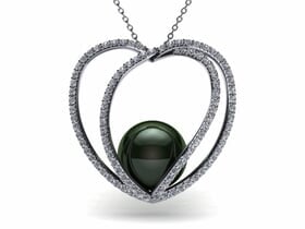 Tahitian Pearl 3D Heart Pendant