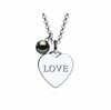 Tahitian Pearl Pendant heart Love