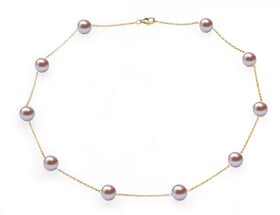 Lavender Freshwater Tin Cup Necklace