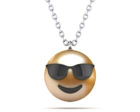 Pearl Emoji Pendant Smiling Face With Sunglasses