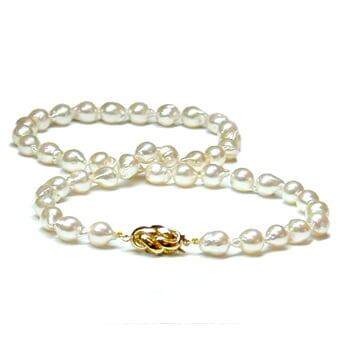 7.5 x 8mm Baroque Cultured Pearl Strand