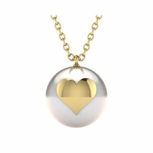 Emoji Pearl Heart Necklace