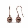 Mocha Pearl Twisted Shepherd Hook Earring