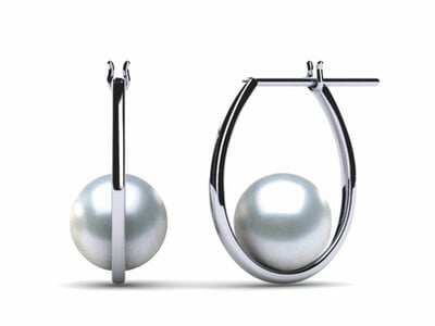 South Sea Pearl Classic Morning Dew Hoop Earring