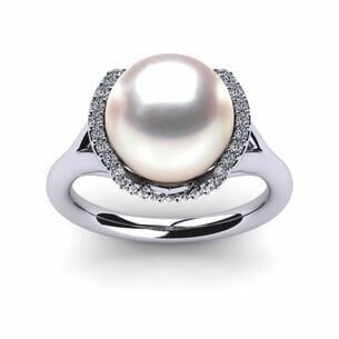 South Sea Pearl Cradle Ring