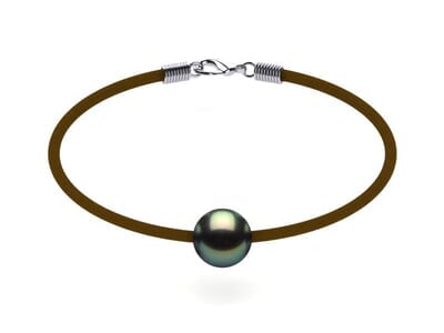Tahitian Pearl Bracelet St. Barts Black Green