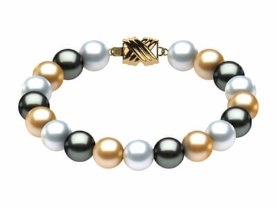 Tahitian Pearl South Sea & Golden Multicolor Bracelet