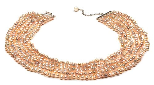 6 Strand Biwa Multicolor Choker