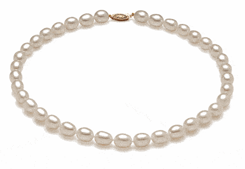 AAA 8 x 9mm Drop Pearl Necklace