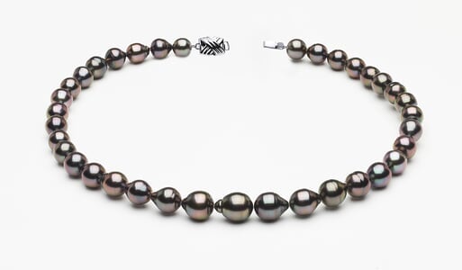 8 x 10mm Tahitian Pearl Peacock Baroque Necklace | Serial Number s8-clabc-peacock-color-b57