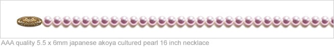 TRUE AAA Quality 5.5mm x 6mm Japanese Akoya natural color Cultured Pearl Necklace