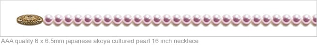 TRUE AAA Quality 6mm x 6.5mm Japanese Akoya natural color Cultured Pearl Necklace