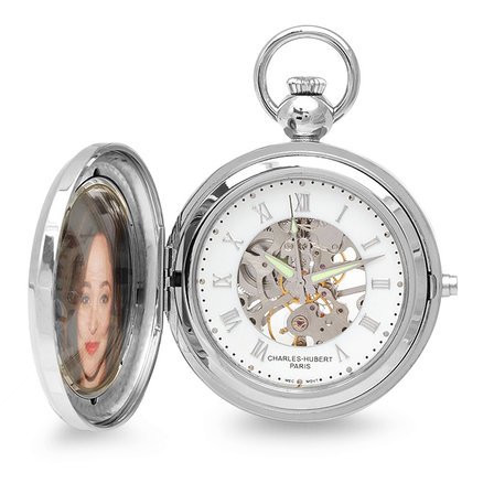 Picture Frame Mechanical Pocket Watch Chain Executive 