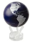 Mova Globe - Silver/Black Metallic 4.5" Rotating Globe