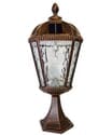 Gama Sonic Royal Pier Mount Solar Lamp with GS-Solar LED Light Bulb - Brushed Bronze