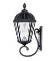 Royal Bulb Solar Light with Wall Mount - Black