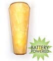 Battery Operated Wall Sconce - Conical Shaped Rice Paper Texture (no remote)