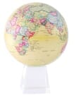 8.5" Antique Mova Globe with Large Crystal Base
